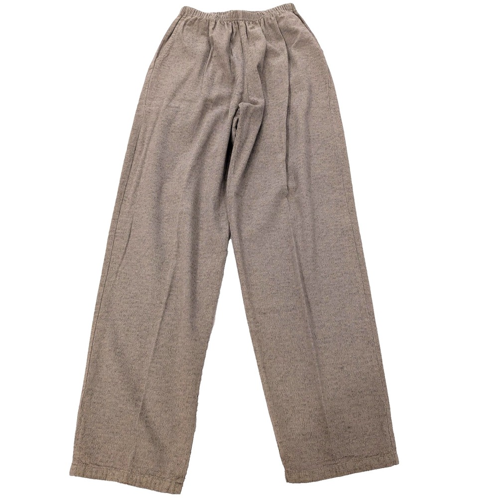 Willow Pants Womens Medium Gray Elastic Waist Pull On Pockets Lounge Made USA